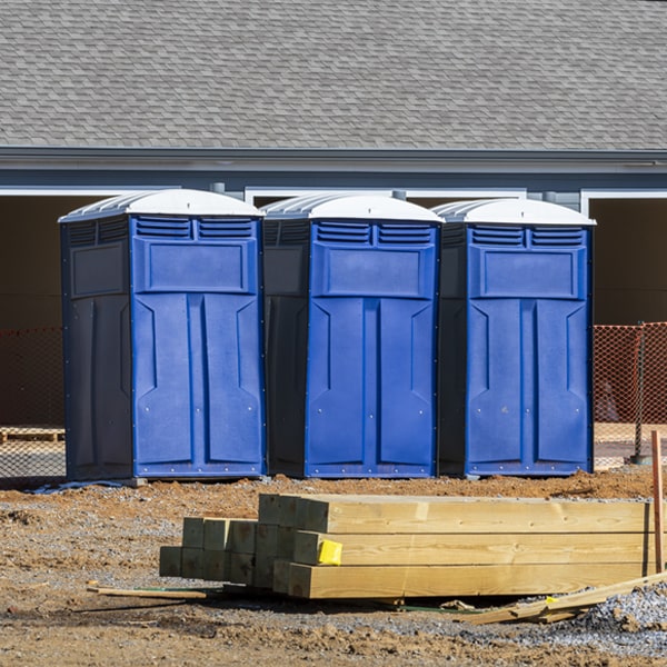 how often are the portable toilets cleaned and serviced during a rental period in Lansford Pennsylvania